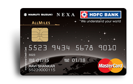 Maruti Suzuki NEXA All Miles Credit Card Fees and Charges
